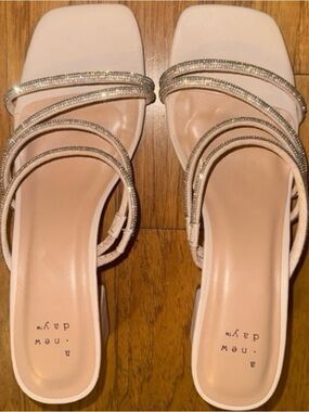Brand New Target A New Day Sparkly + Pink Beige Square Heels